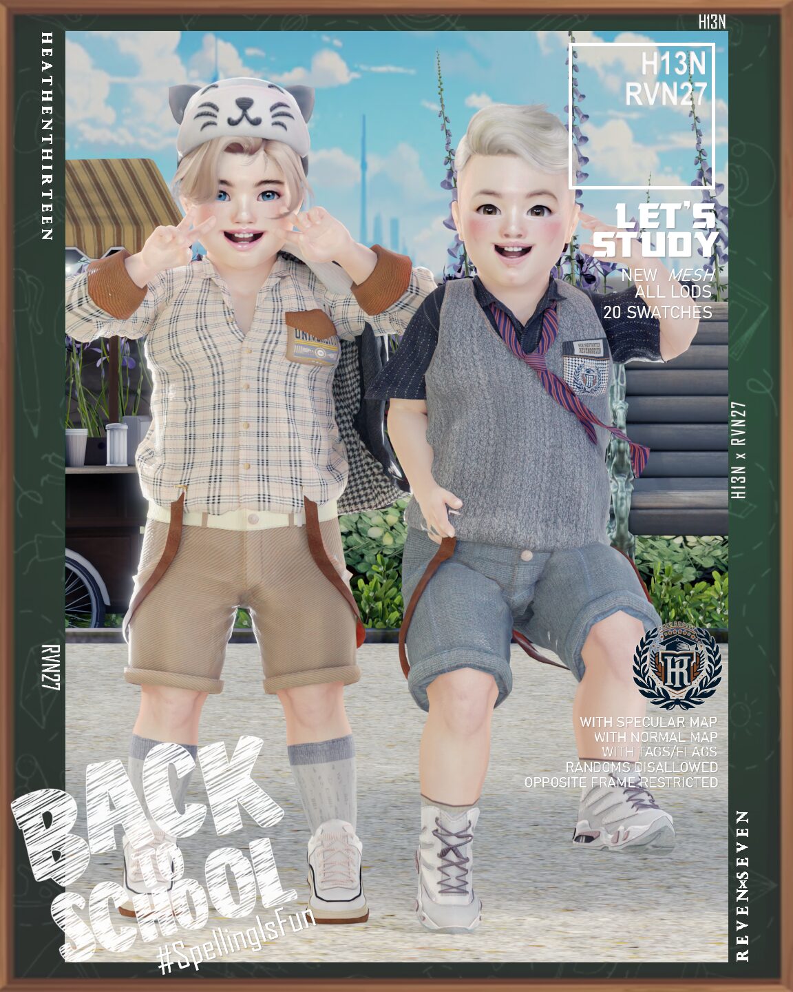 Pantalon court d'uniforme scolaire de longueur genou avec bretelles tombantes pour tout-petits