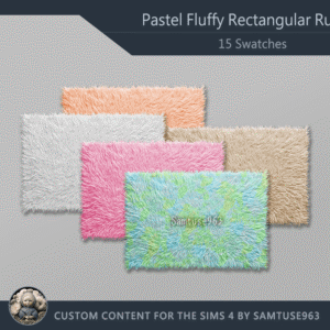 Tapis de danse rectangulaire Pastel Fluffy #6 Samtuse963