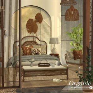 Organique Oasis - Chambre à coucher en bois moyenne - Pièce