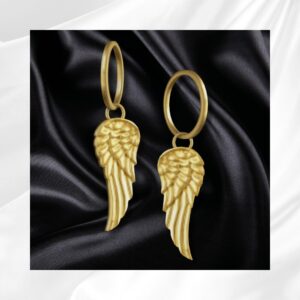 Boucles d'oreilles ailes d'or
