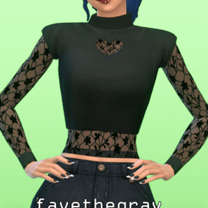 Blouse à coeur en filet par Fayethegray