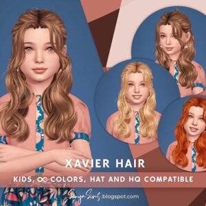 SONYASIMS - CHEVEUX XAVIER ENFANTS (AVEC FRANGE)