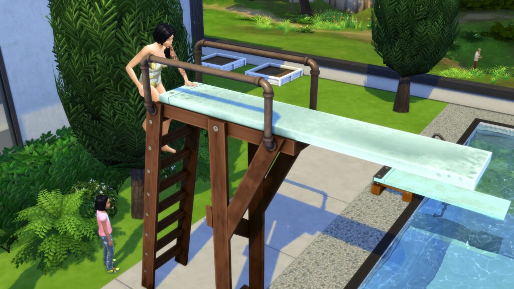 La mini compétence Plongeon des Sims 4 À l'Aventure
