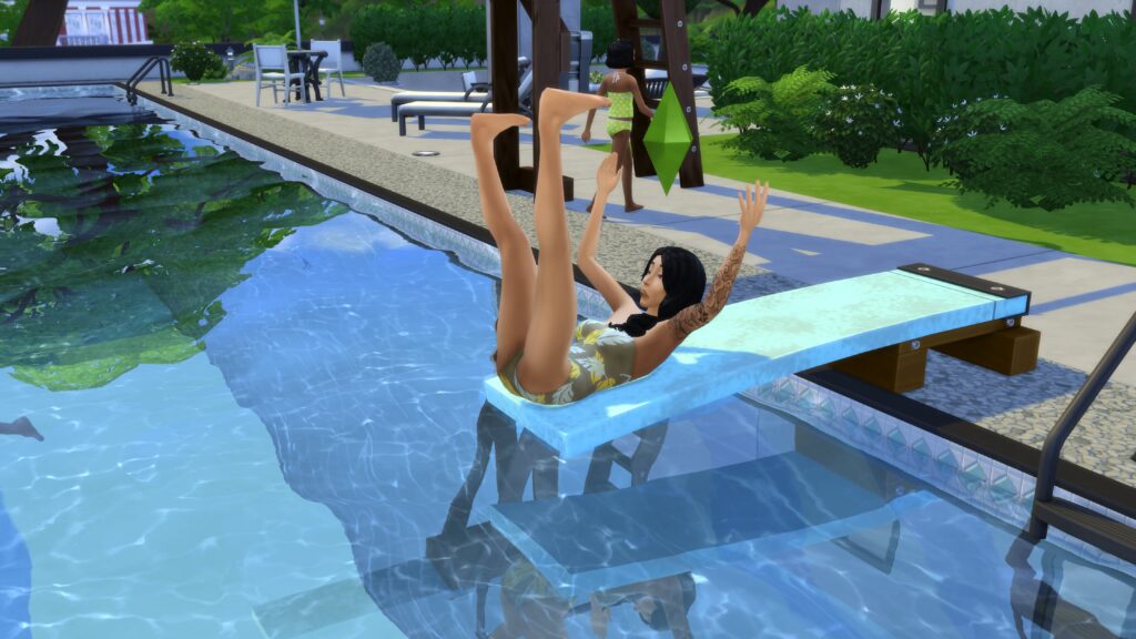 La mini compétence Plongeon des Sims 4 À l'Aventure