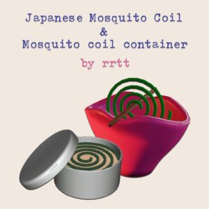 Bougie anti-moustique japonaise et son récipient