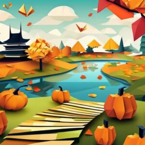 Écran de chargement Origami d'Halloween 4 / Fond d'écran