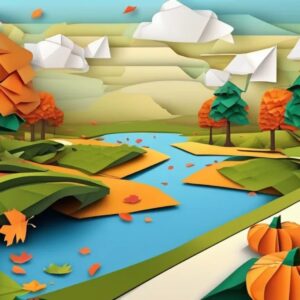 Écran de chargement Origami Halloween 5 / Fond d'écran