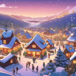 Écran de chargement paysage de Noël