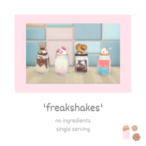 Quatre Freakshakes par Littlbowbub