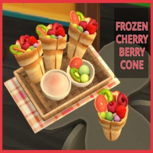 glace framboise cerise cône