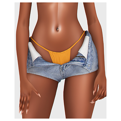 Pantalon court en jean Micro