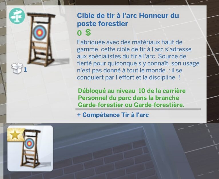 Cible de tir à l'arc "Honneur du poste forestier"