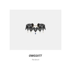Collier en dentelle cœur gothique