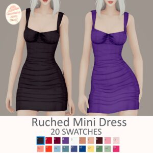 Robe mini plissée