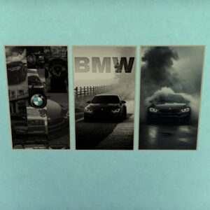 Affiche rétro trio BMW