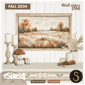 Panneaux muraux - Automne 2024 - Les Sims 4 Luxe