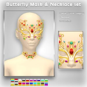 Masque et collier de papillon Vilachi