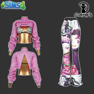 Pull à l'effigie d'anime S119 et Pantalon S120