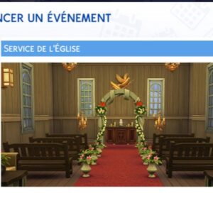 Événement de service à l'église pas clair Sims4Mods Trad par Miyaji