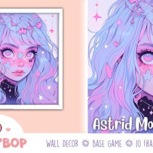Œuvre murale mignonne et kawaii - Astrid