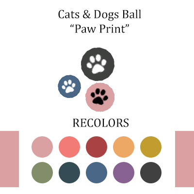 Jouets à balle à empreintes de pattes - [Chiens & Chats]