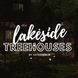 Maisons dans les arbres au bord du lac