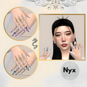 Ensemble de vernis à ongles abstraits 101