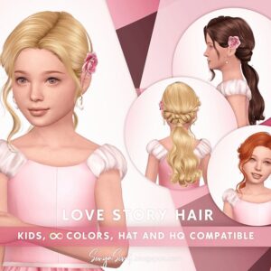 SONYASIMS - HISTOIRE D'AMOUR CHEVEUX ENFANTS (AVEC FRANGE)