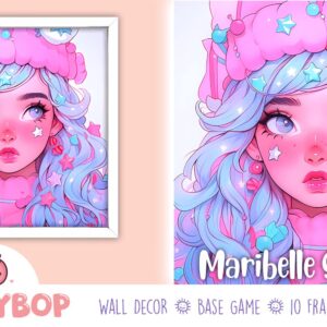 Œuvre murale mignonne et kawaii - Maribelle Starlace