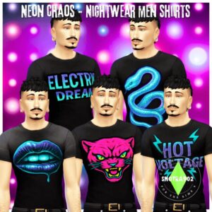 Chemises pour hommes - Chaos néon