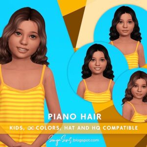 SONYASIMS - CHEVEUX PIANO ENFANTS