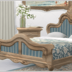 Lit double Sophie et couverture assortie