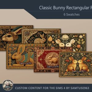 Tapis de danse rectangulaire Lapin classique #1 Samtuse963