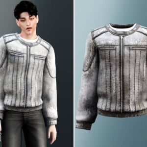 Veste en jean gris délavé vintage avec des détails de fermeture éclair
