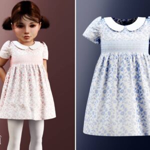 Robe à fleurs douce avec col classique - Bébé