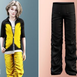 Enfant - Pantalons plissés inspirés de la K-pop avec l'énergie de la scène