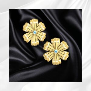 Boucles d'oreilles vintage aquamarine