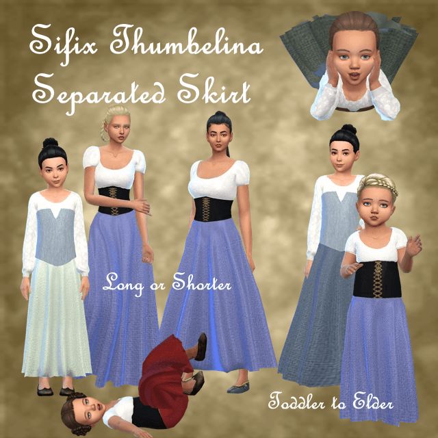 Jupe séparée et modifiée de Sifix Thumbelina