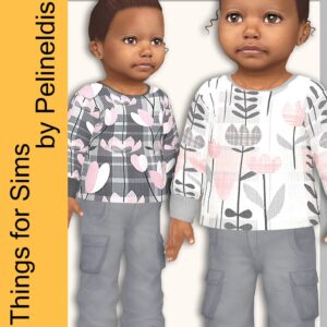Enfants Pull Vibes Rose et Gris