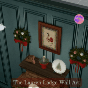 L'œuvre d'art mural du chalet Lauren