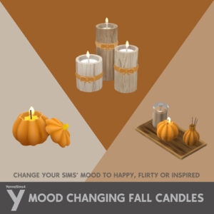 Bougies d'automne changeant d'humeur