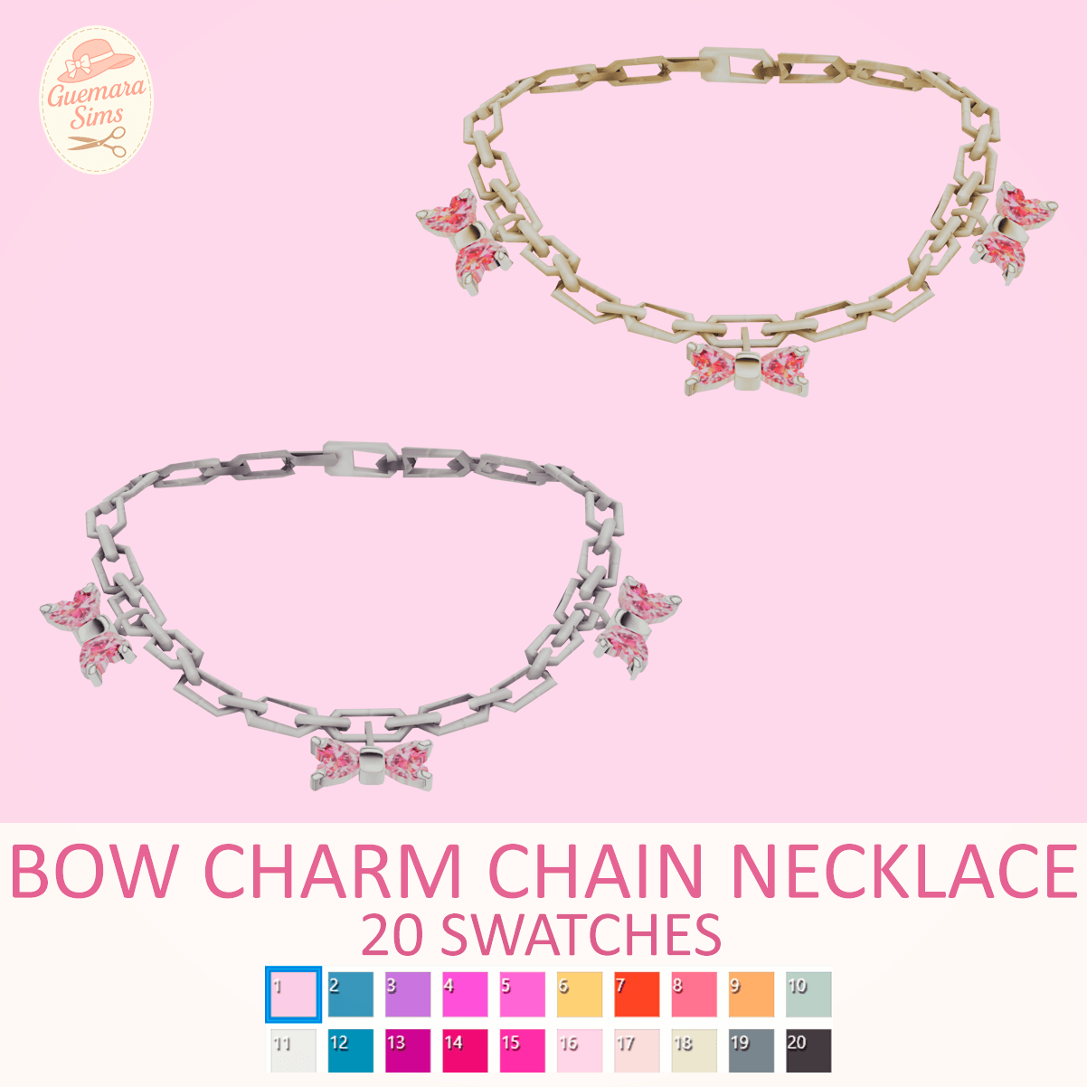Collier à chaîne de charme