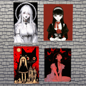 Dolles Sanglantes – Art Anime Mignon et Effrayant (4 Nuanciers)