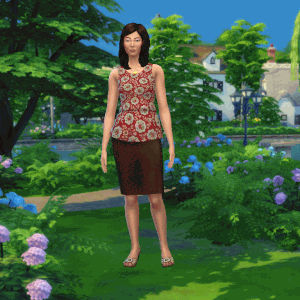 Chemisier Peplum//Recolor - motifs tapisserie