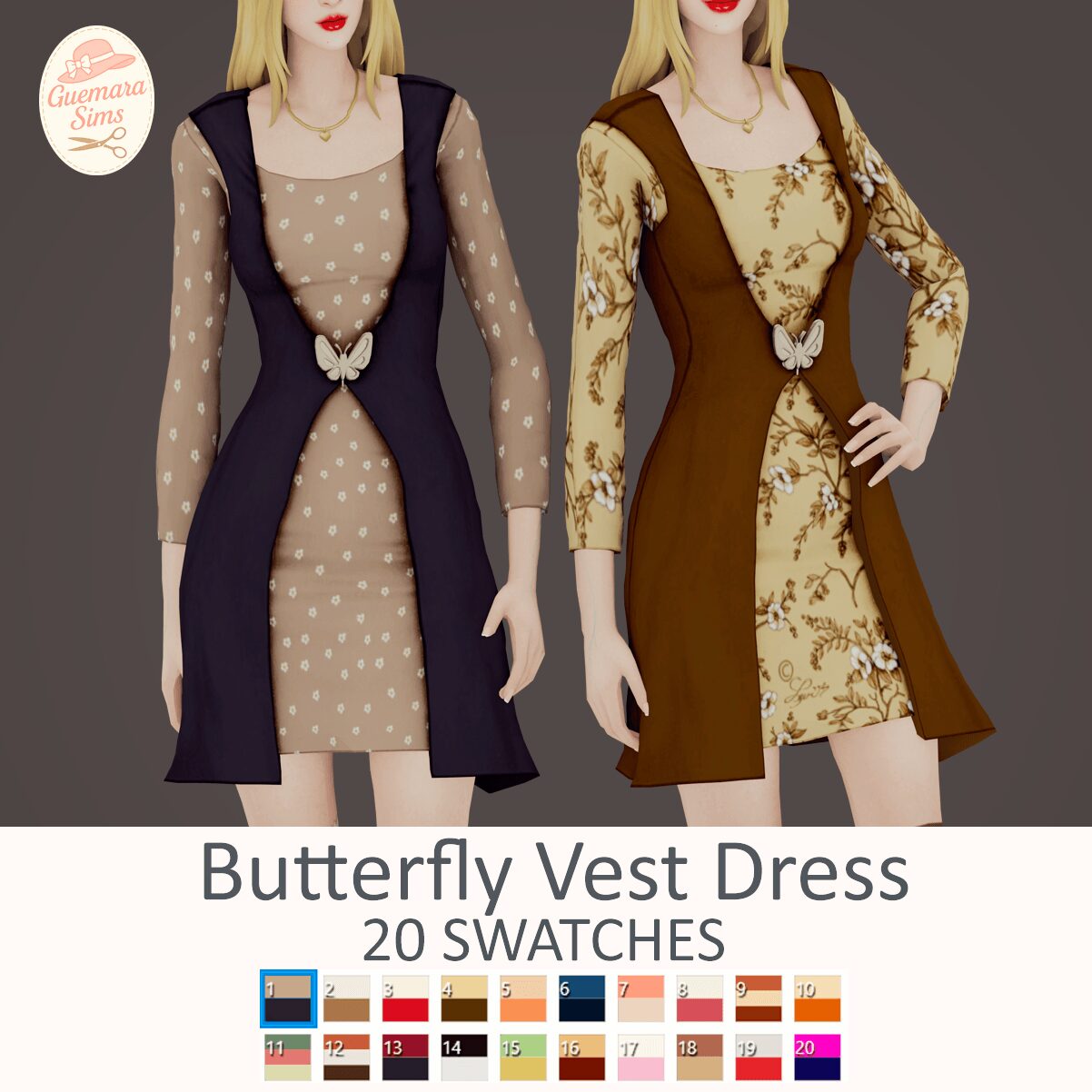 Robe gilet papillon