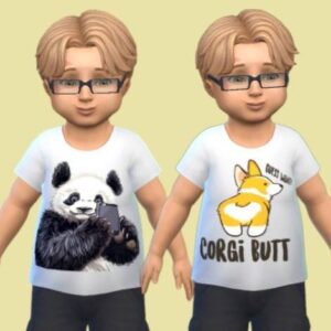 Pack de deux t-shirts pour tout-petits : Bêtises d'animaux