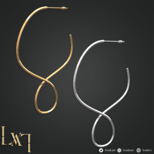 Boucles d'oreilles géométriques pliées