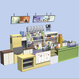 Meubles Fonctionnels CC pour Salon de Thé au Lait - Produit par CBYFJ