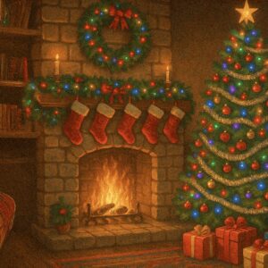 Écran de chargement de Noël douillet