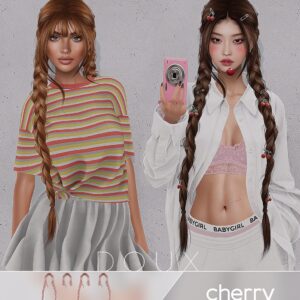 Douce - Coiffure Cerise (4 Cheveux - PACK)